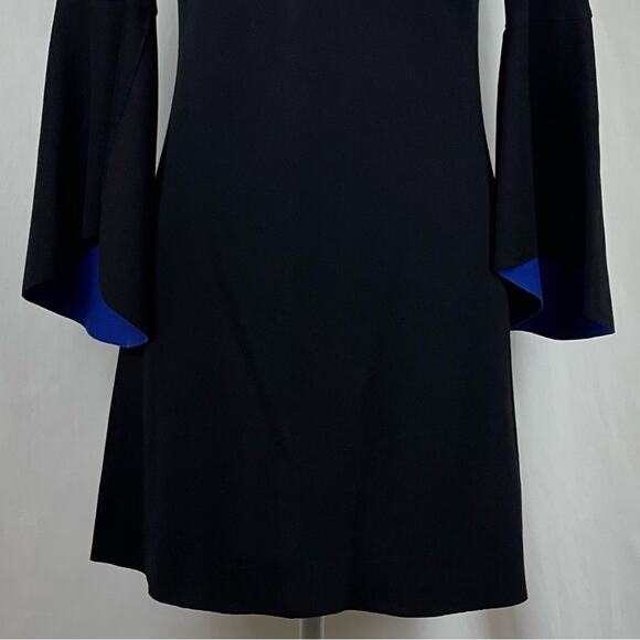 Bailey/44 Black With Electric Blue Bell Sleeves Party Event Dress NWOT Size XS - Picture 4 of 14